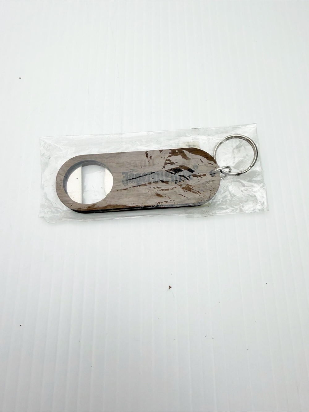Jagermeister Wooden & Steel Beer Bottle Opener Keychain Brand New